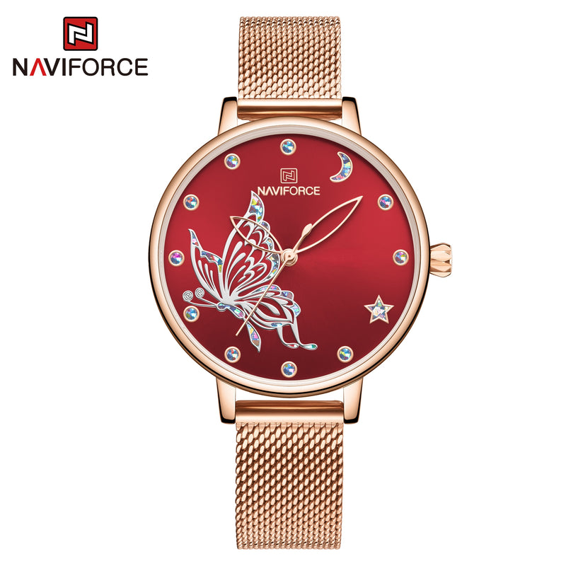 Stainless Steel Mesh Quartz Watch for Women