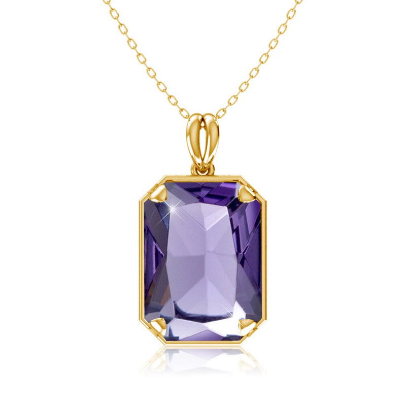 14K Gold Real Pendant For Women 925 Sterling Silver Pendants and Necklaces Birthstone Aquamarine Fine Jewelry Wedding Gifts