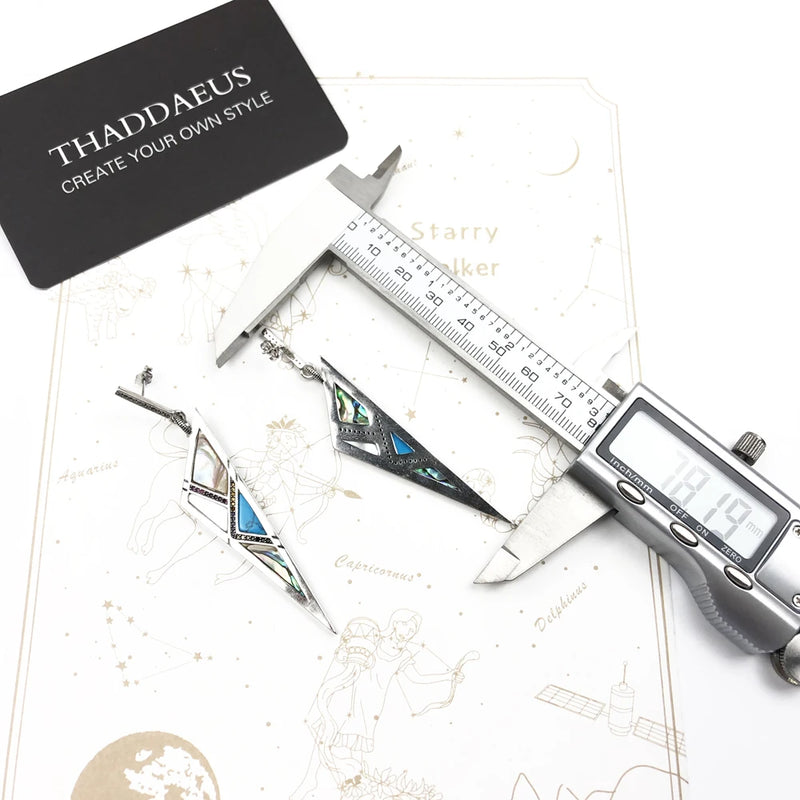 Sterling Silver 925 Turquoise Triangle Earrings for Women