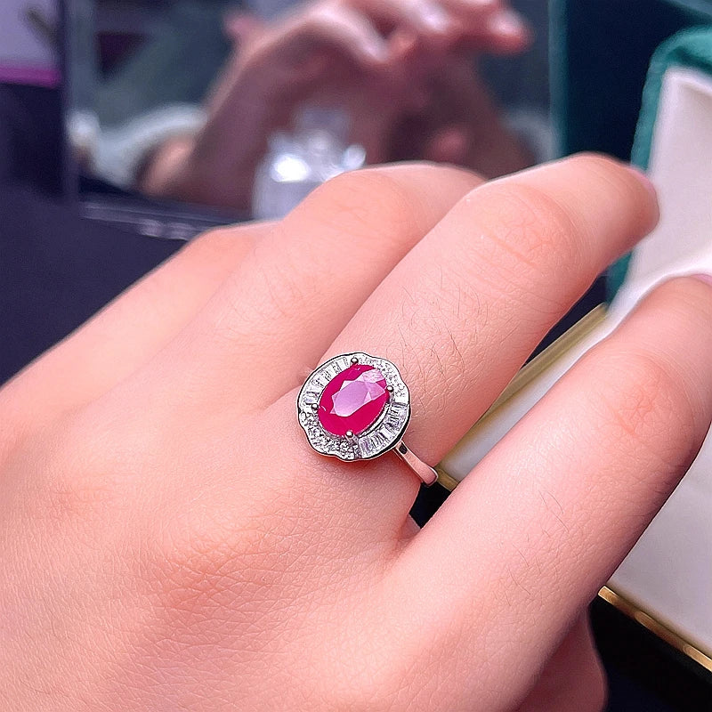 925 Silver Ruby Ring, Exquisite Style, Best Selling Quality, Classic Design