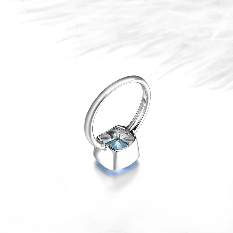 Sterling Silver 2.70ct Sky Blue Topaz Ring for Women