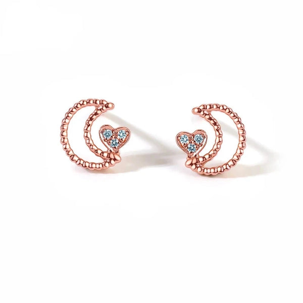 14k Rose Gold SI/H Natural Diamonds Stud Earrings for Women