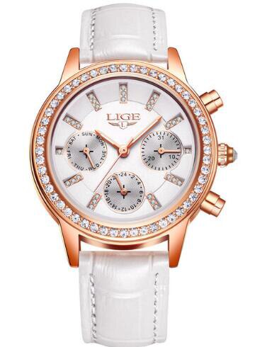 Rose Gold Quartz Waterproof Watch for Women