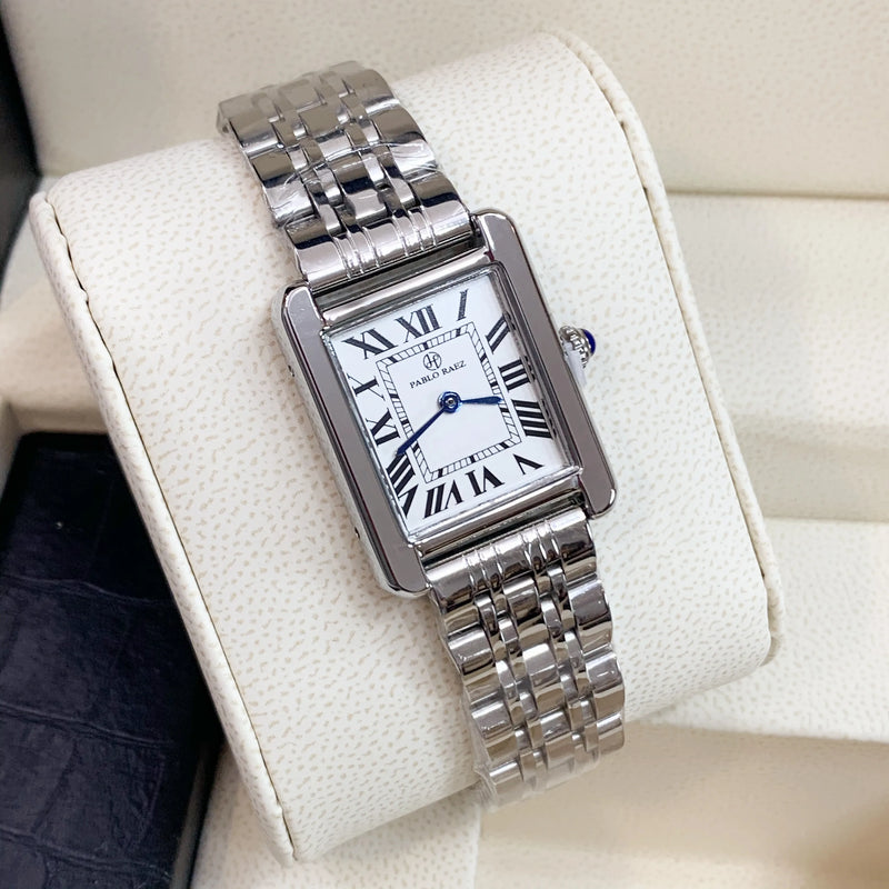 Elegant Square Dial Classic Women's Watch in Stainless Steel