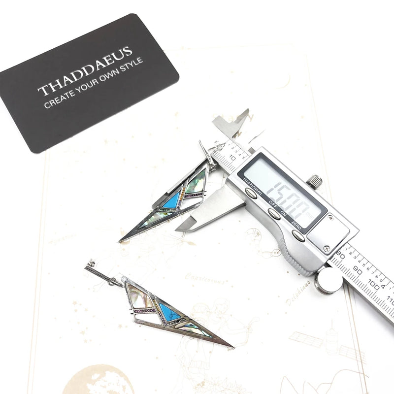 Sterling Silver 925 Turquoise Triangle Earrings for Women