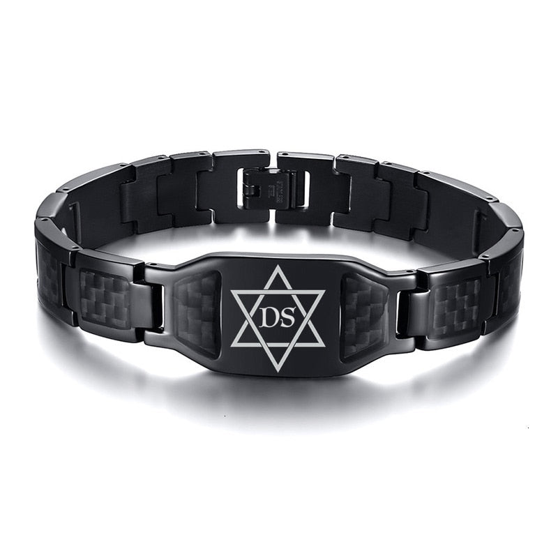 Stainless Steel Scorpion Cross Shield Images Chain Bracelet for Men