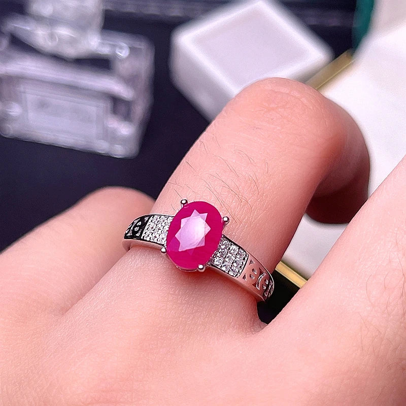 925 Silver Ruby Ring, Exquisite Style, Best Selling Quality, Classic Design