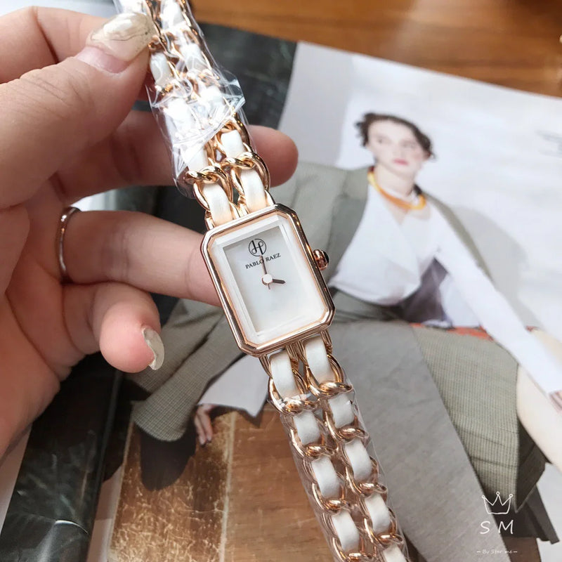 Luxury Women's Rose Gold Stainless Steel Wristwatch