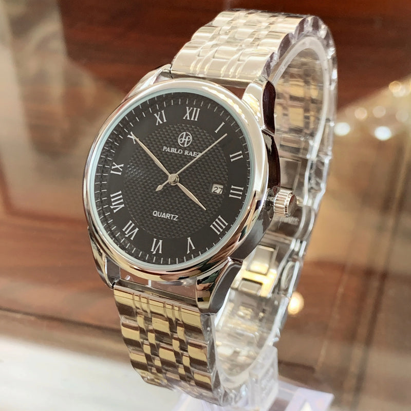 Luxury Stainless Steel Date Quartz Wristwatch for Men – Full Waterproof, Dropshipping Available.