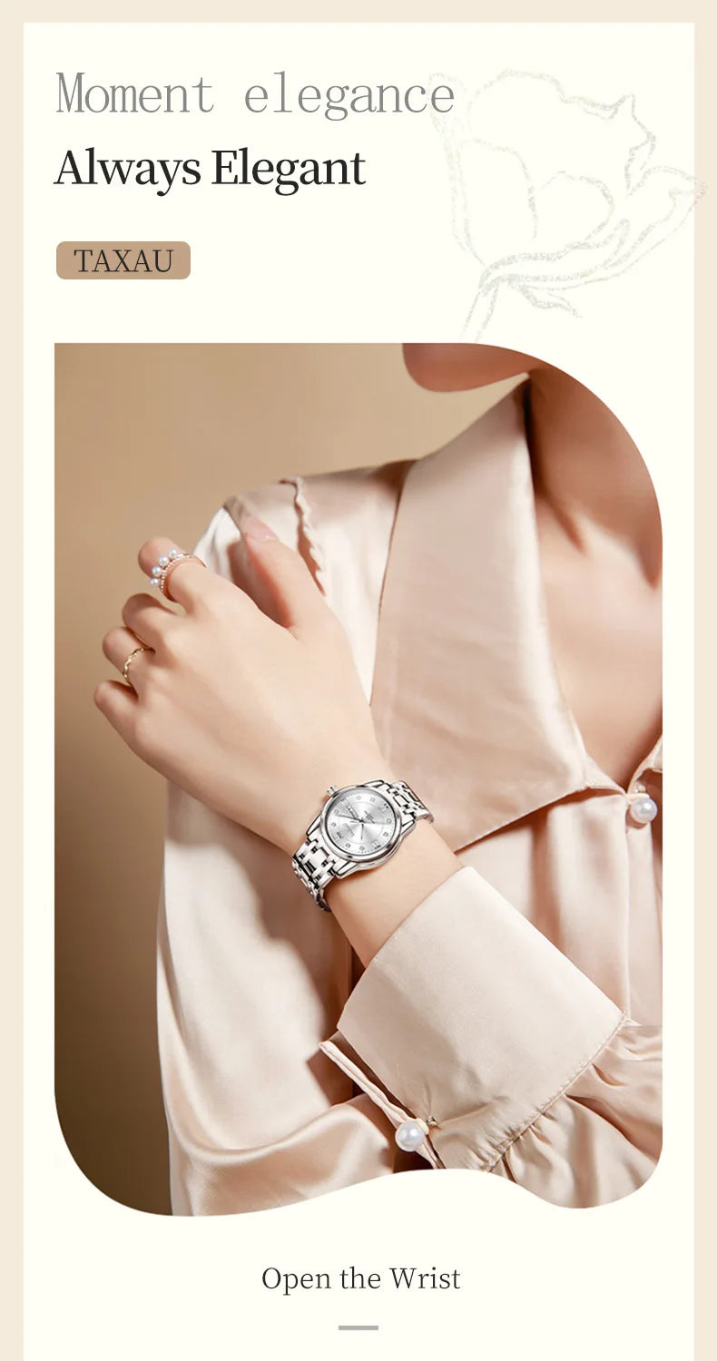 Stainless Steel Quartz Watch for Women