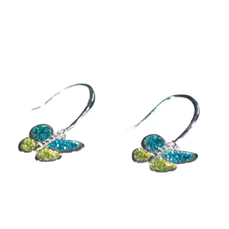 925 Sterling Silver Butterfly Dangle Earrings for Woman