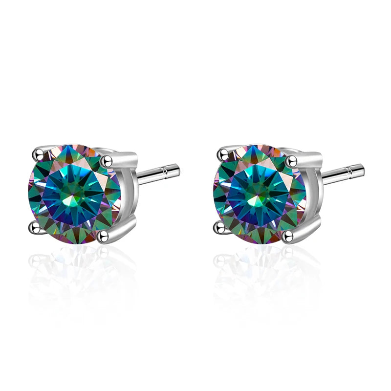 S925 Sterling Silver Moissanite Earrings for Women and Men