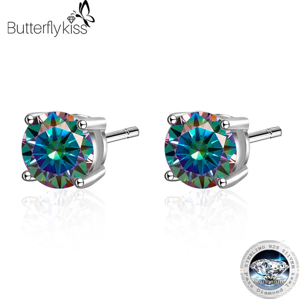 S925 Sterling Silver Moissanite Earrings for Women and Men