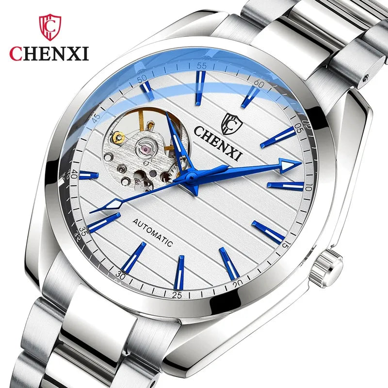 Stainless Steel Automatic Mechanical Watch for Men