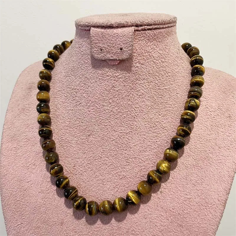 Gold Filled Yellow Tiger Eye Necklace for Women