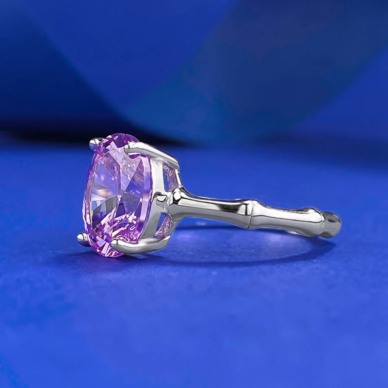 Sterling Silver Amethyst Engagement Ring for Women