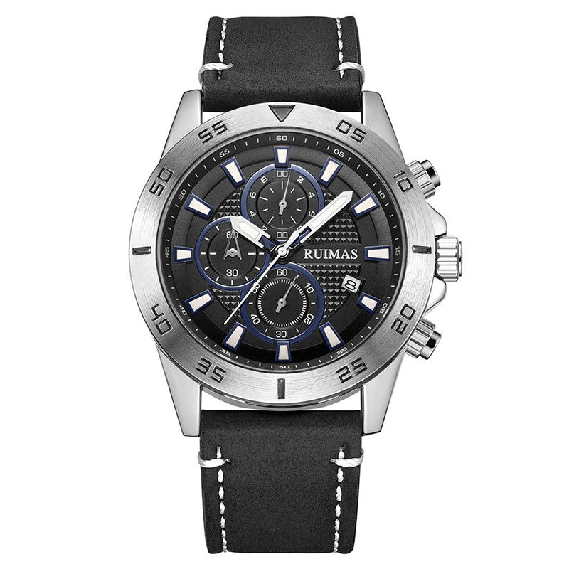 Stainless Steel Quartz Chronograph Luminous Watch for Men