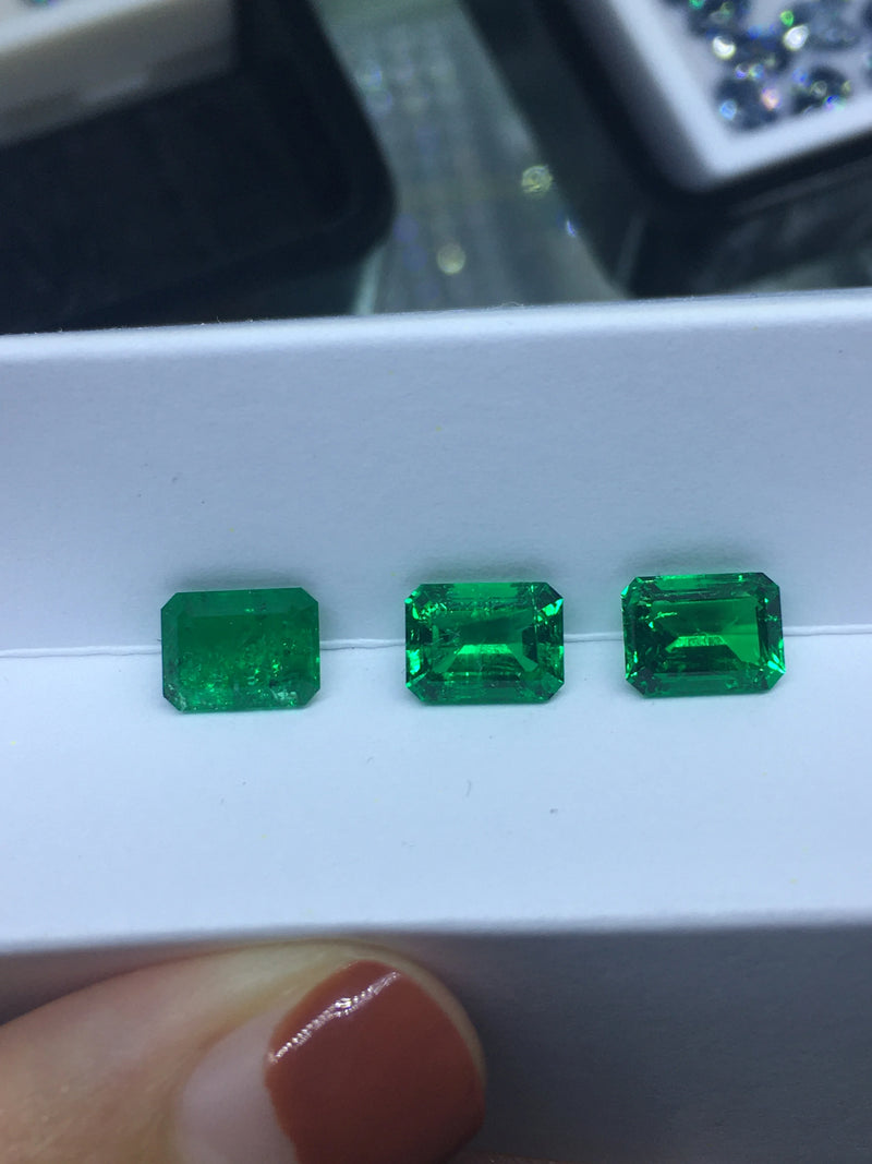 14K Gold Emerald Cut Lab Grown Emerald (0.37ct)