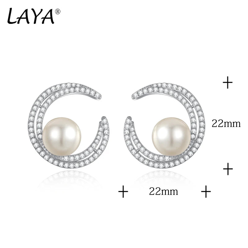 Sterling Silver Shell Pearl Earrings for Women