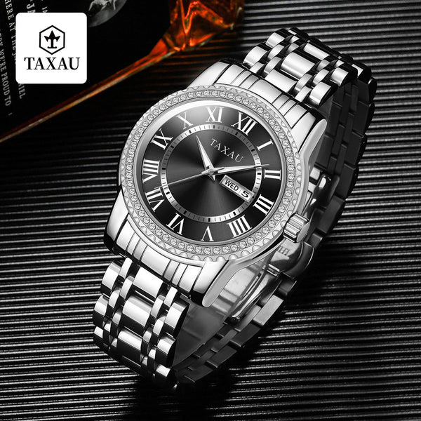 Stainless Steel Quartz Waterproof Watch for Men