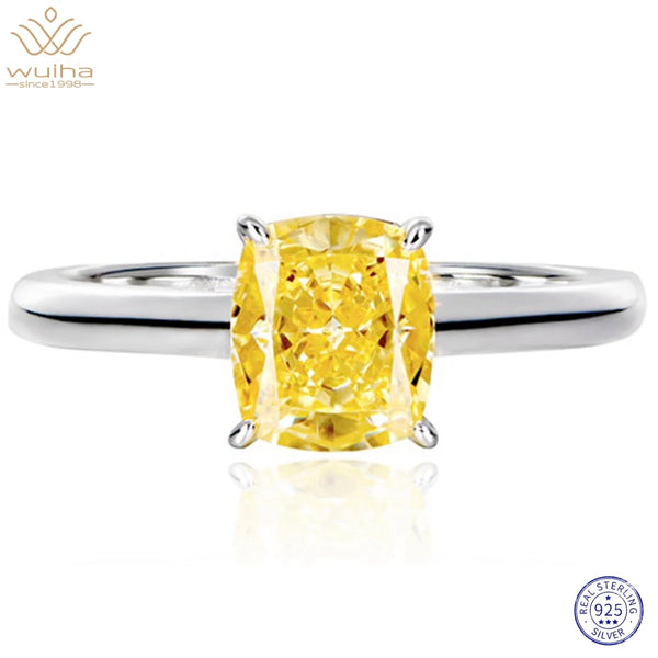 925 Sterling Silver 1.25CT Crushed Ice Cut Citrine Gemstone Ring