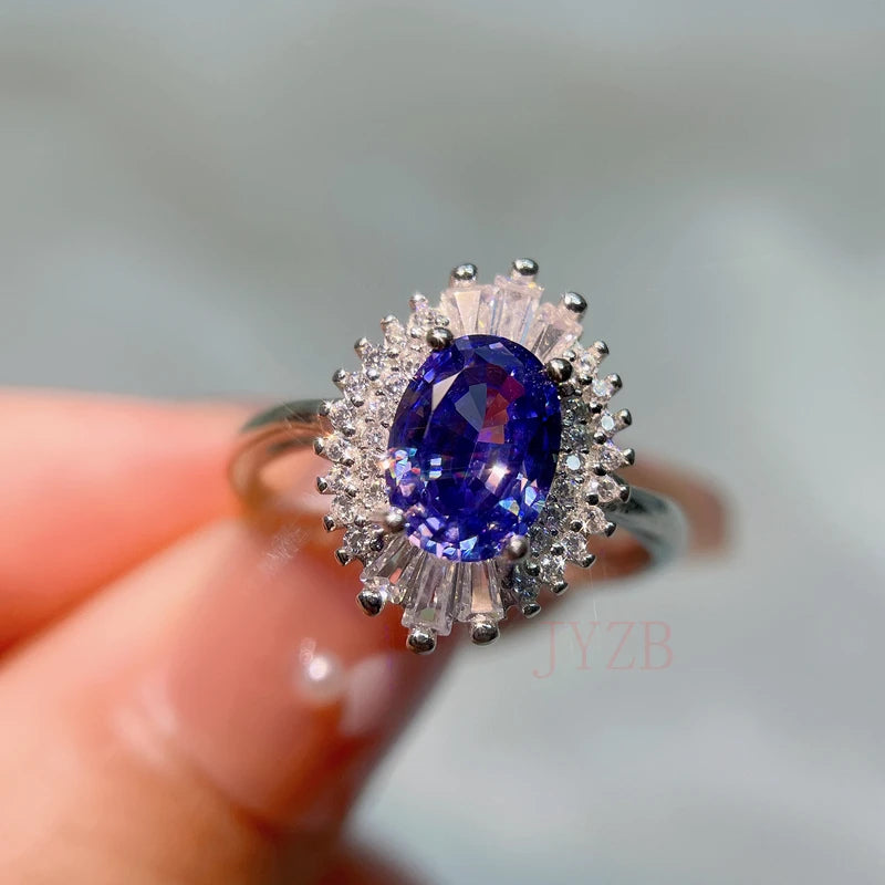 Sterling Silver Tanzanite Ring for Women