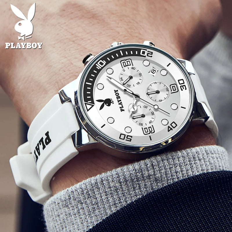 Stainless Steel Fashion Trend Quartz Multifunction Sports Watch for Men