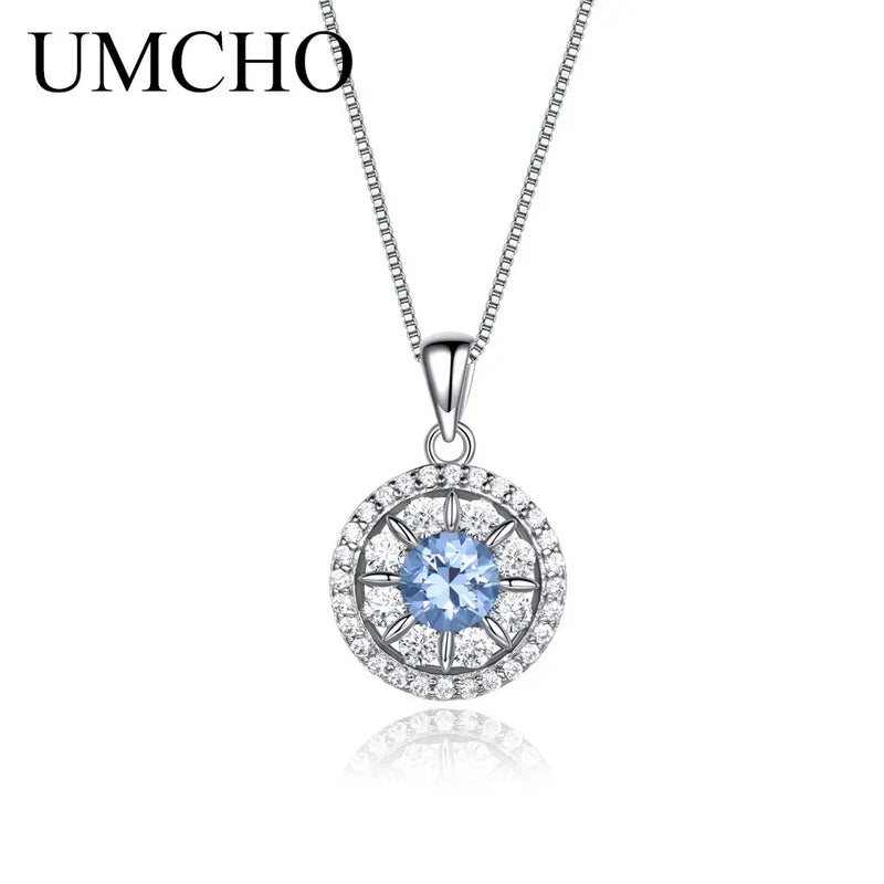 925 Sterling Silver Morganite Pendant Necklace for Women