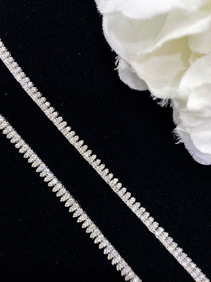 18K White Gold Diamond Necklace for Women
