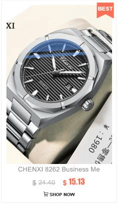 Square Waterproof Quartz Wrist Watch for Men