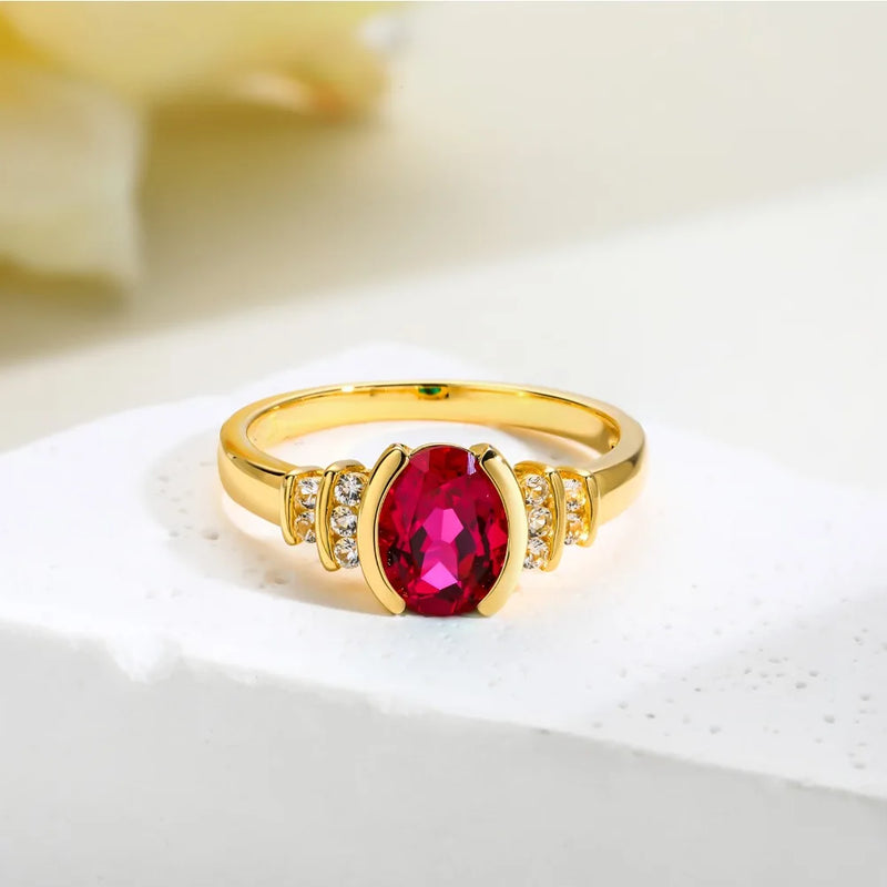 925 Sterling Silver, Ruby Ring for Women