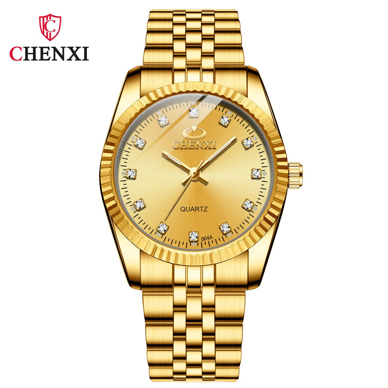 Golden Stainless Steel Quartz Watch for Women