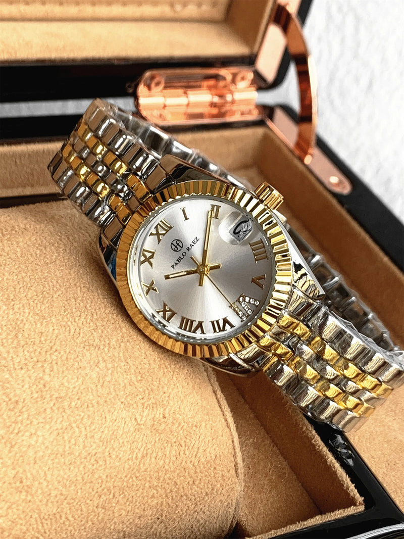 Luxury Stainless Steel Women's Wristwatch