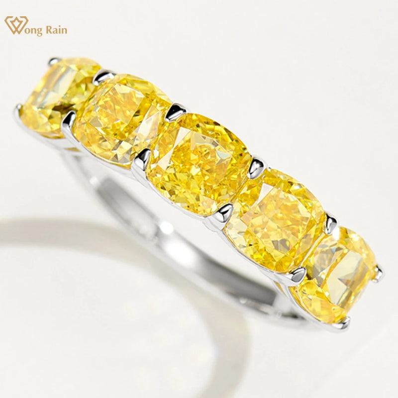 Sterling Silver Citrine Gemstone Ring with Crushed Ice Cut for Women