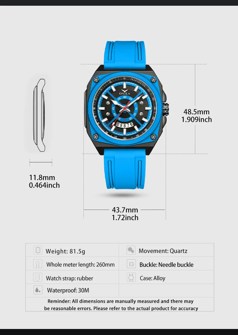 Silicone Multicolor Watches for Men