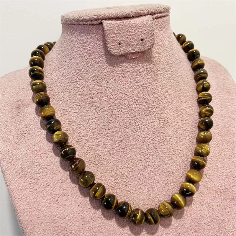 Gold Filled Yellow Tiger Eye Necklace for Women