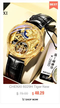 Gold Automatic Skeleton Watch for Men