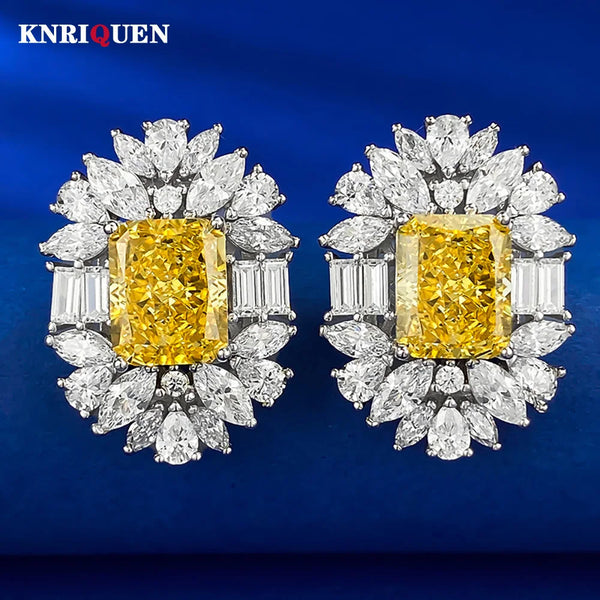 Sterling Silver Topaz Stud Earrings for Women