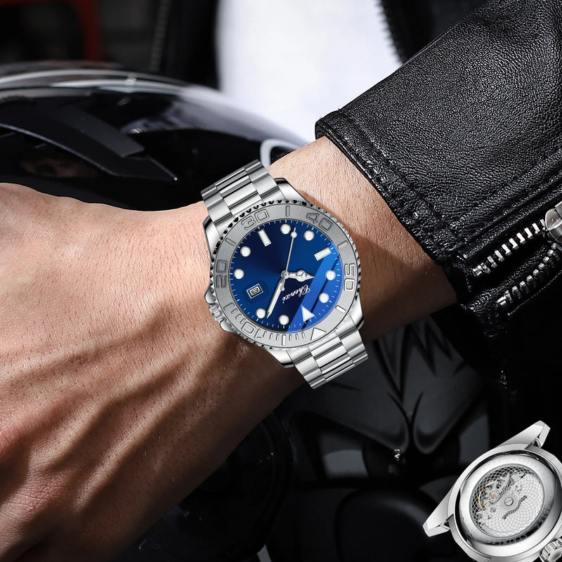 Transparent Hollow Bottom Quartz Watch for Men