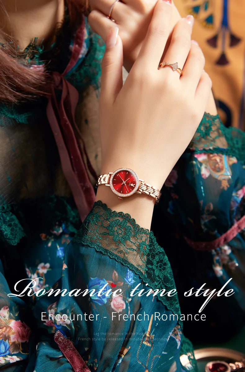 Stainless Steel Quartz Fashion Wristwatch for Women