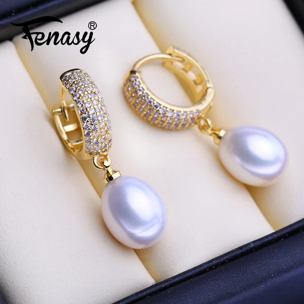 Sterling Silver Freshwater Pearl Drop Earrings for Women