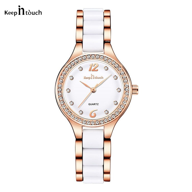 New Fashion Women Watches Waterproof Ceramic Quartz Lady Clock For Girl Dress Diamond Female Gift Relogio Feminino