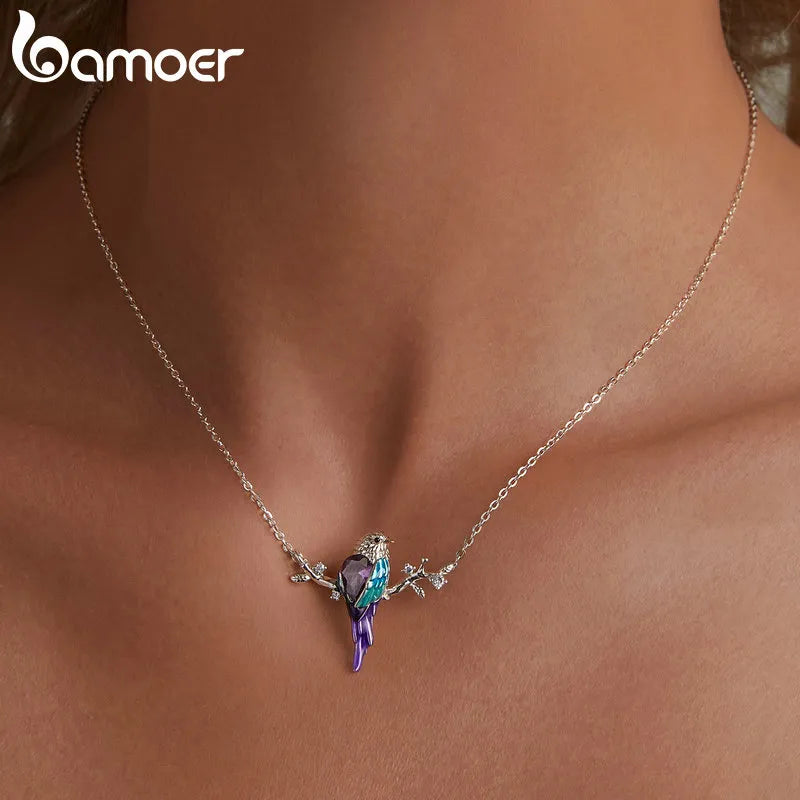 925 Sterling Silver Bird Pendant Necklace for Women