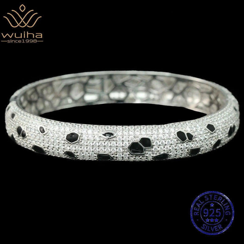 Sterling Silver Lab Sapphire High Carbon Diamonds Gemstone Bracelet