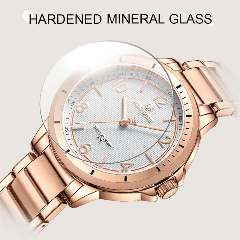 Stainless Steel Quartz Watch with Bracelet, Fashionable, for Women