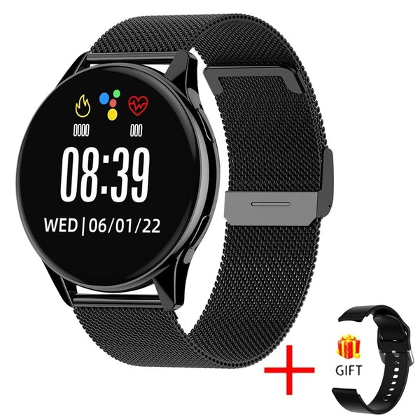 Stainless Steel Smart Watch with Heart Rate, Blood Pressure Monitoring, and Bluetooth Calling for Men.