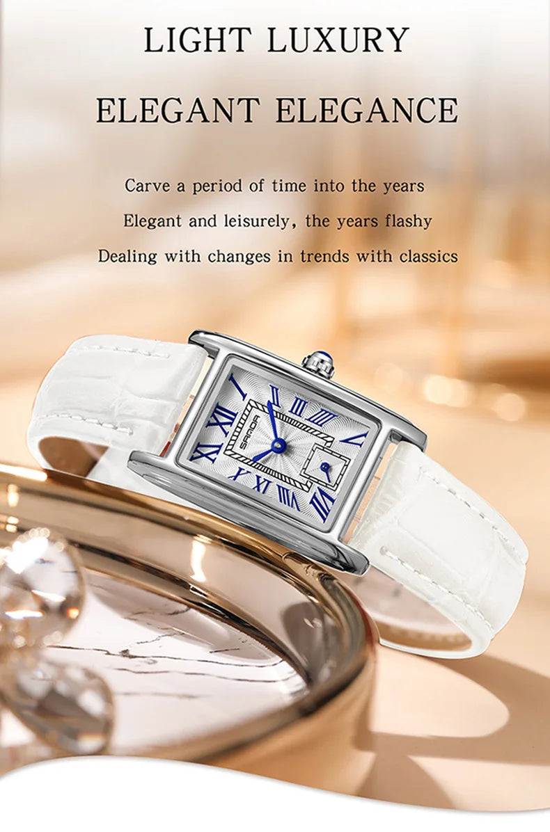 Stainless Steel White Watch for Women