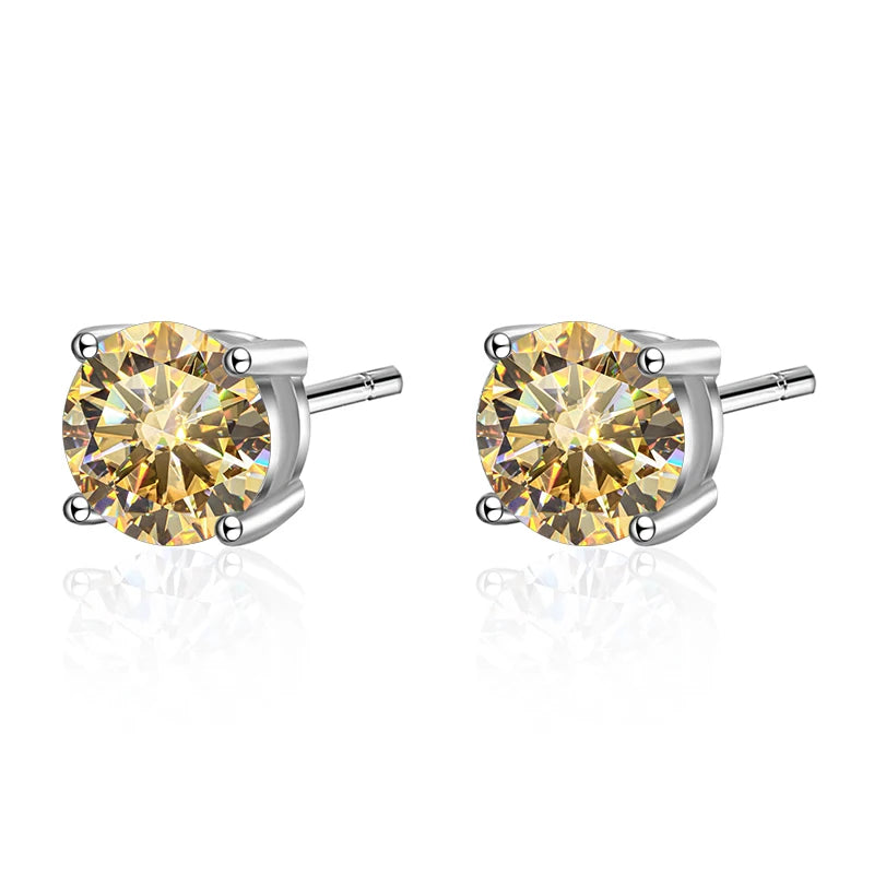 S925 Sterling Silver Moissanite Earrings for Women and Men