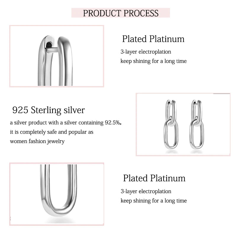 925 Sterling Silver Drop Earrings for Women