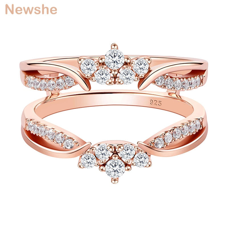 Sterling Silver Multi-color CZ Guard Ring Enhancers for Women